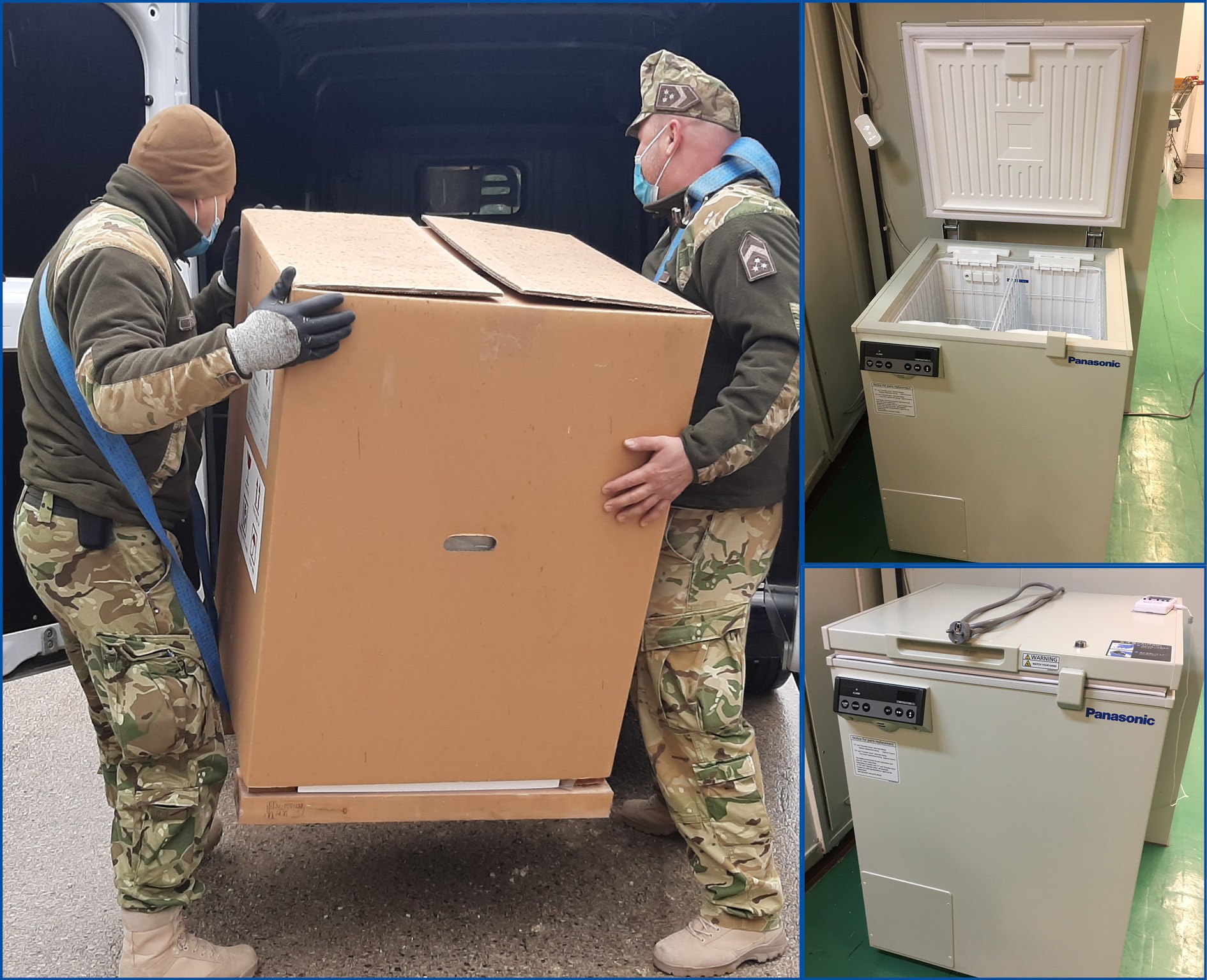 Mélyhűtő adomány a kórház oltópontja részére